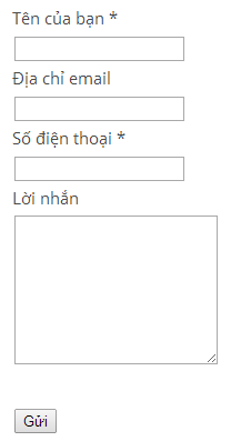 Form liên hệ cơ bản
